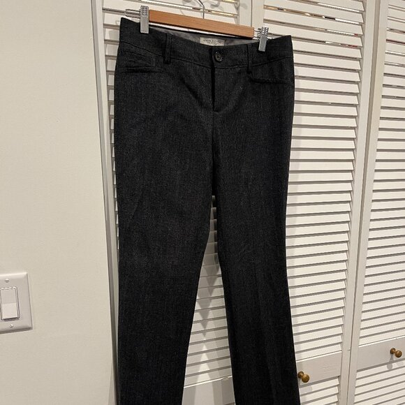 Banana Republic women's Logan Fit charcoal checked wool pants size 4 - Picture 1 of 6